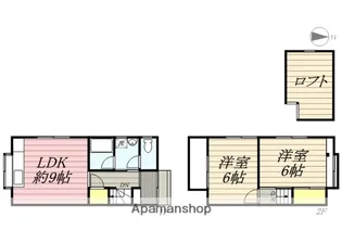 神奈川県藤沢市辻堂新町2丁目【テラスハウス】の間取り