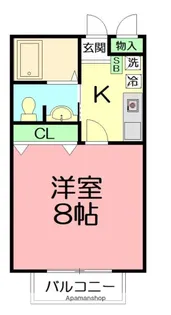 ハイム浜須賀【6号室】の間取り