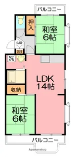 キングレジデンス浜竹【2階】の間取り