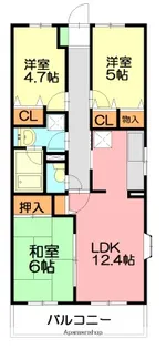 湘南山の手マンション【3階】の間取り