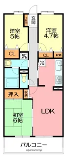 湘南山の手マンション【3階】の間取り