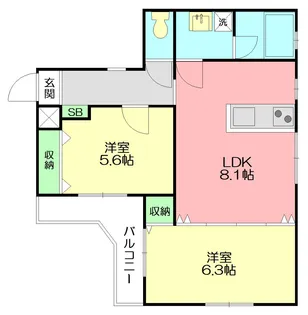 サブリナ【105号室】の間取り