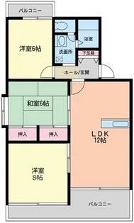 アムールKAMAEII【201号室】の間取り