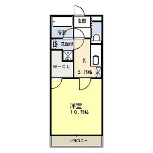 クレール【203号室】の間取り