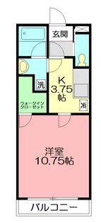 クレール【202号室】の間取り