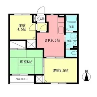 ハイツコスモ弐番館【2階】の間取り