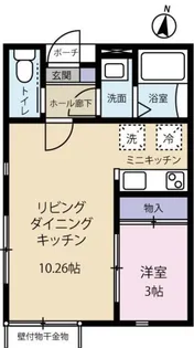 ジュネス(亀井野)【1階】の間取り