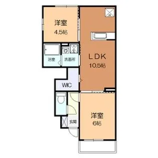 リバーサイド エハラC【1階】の間取り