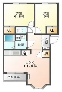セレーノ K&K【2階】の間取り