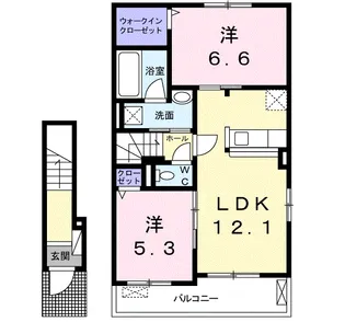 モンラルジュ9番館【2階】の間取り
