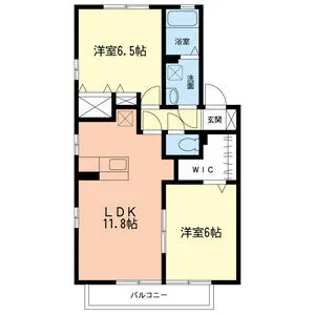 ファミールMーB【2階】の間取り