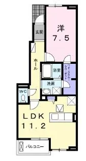 リメインズ湘南【1階】の間取り