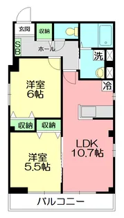 VIOLA.K【101号室号室】の間取り