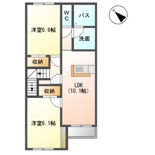 サニーヒル上町屋【2階】の間取り