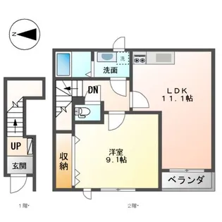 ラティールコート【2階】の間取り
