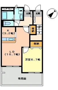 ドミール・ソレイユ【1階】の間取り