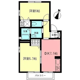 エクレールB【2階】の間取り