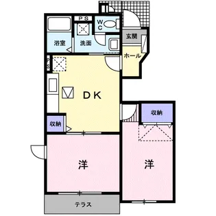 ソレアード カーサ【1階】の間取り