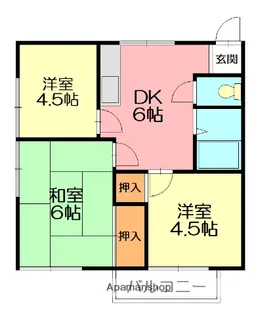ハイライフ辻堂【201号室】の間取り