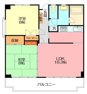 ジュネス小田原【2階】の間取り