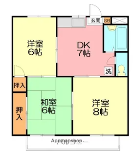 ユニティー西山【3階】の間取り