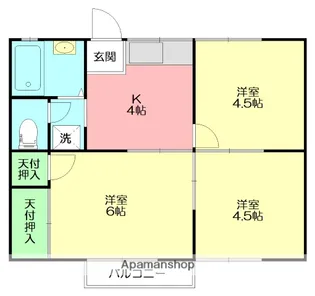 パークサイド善行【2階】の間取り