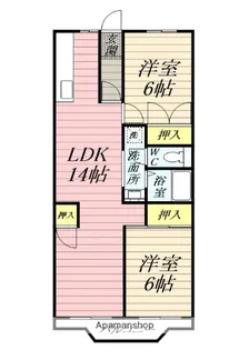ボヌール秦野Ⅰ【8階】の間取り