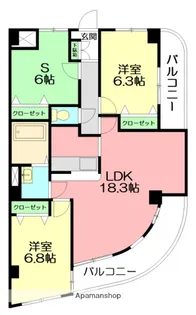 フィールド・サン【3階】の間取り