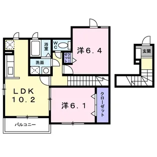 カーサ フォルム【2階】の間取り