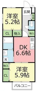 アルカディア夕陽ヶ丘【2階】の間取り