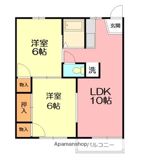 大澤ハイツ【2階】の間取り