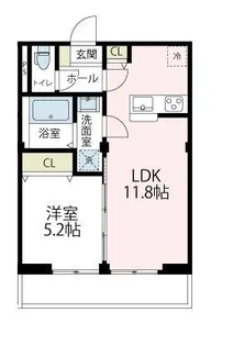 ルミヌ・シャンブル【303号室号室】の間取り