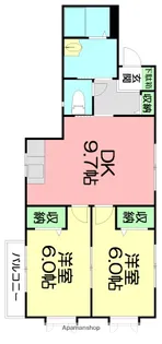 エーリパル【2階】の間取り