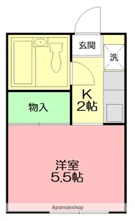 ホワイトハイツ東海大【2階】の間取り