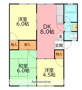 光ハイツ【2階】の間取り
