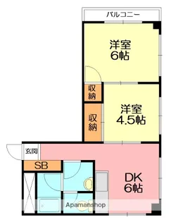 ニューフラットⅡ【4階】の間取り