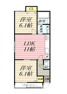 ラウレア伊勢原【2階】の間取り