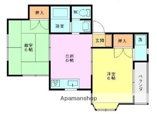 メゾン城南C棟【1階】の間取り