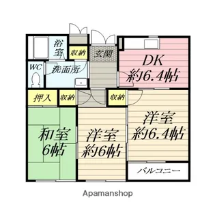 レーベンハイツ湘南【2階】の間取り