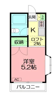 カレッジコーポ吉田【2階】の間取り