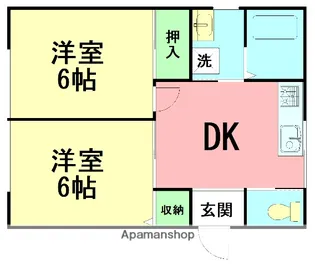 ベルシャンパレス【2階】の間取り