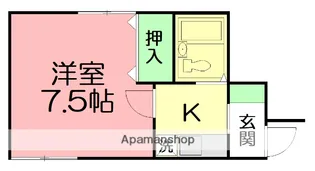 パラシオン茅ヶ崎【1階】の間取り