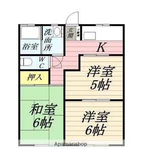 ジュネスナカタ1【2階】の間取り