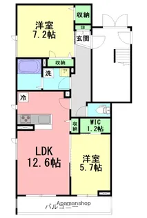ラルーチェ【1階】の間取り