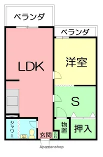チサンマンション茅ヶ崎【2階】の間取り