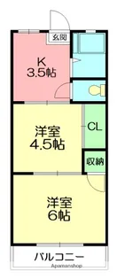 岡本ハイツ【1階】の間取り