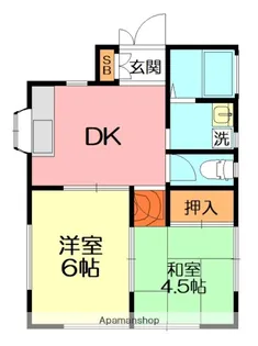 富士見台ハイツ【1階】の間取り