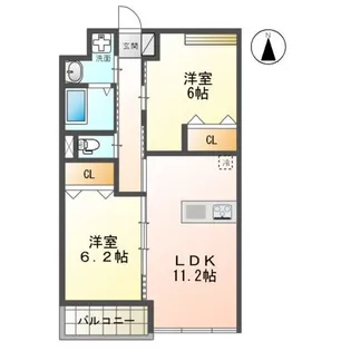 UN HOMME(アンノーム)【4階】の間取り