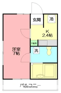 1Kの間取り画像