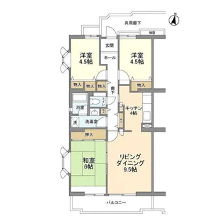 コーポレート中央林間1号棟【5階】の間取り